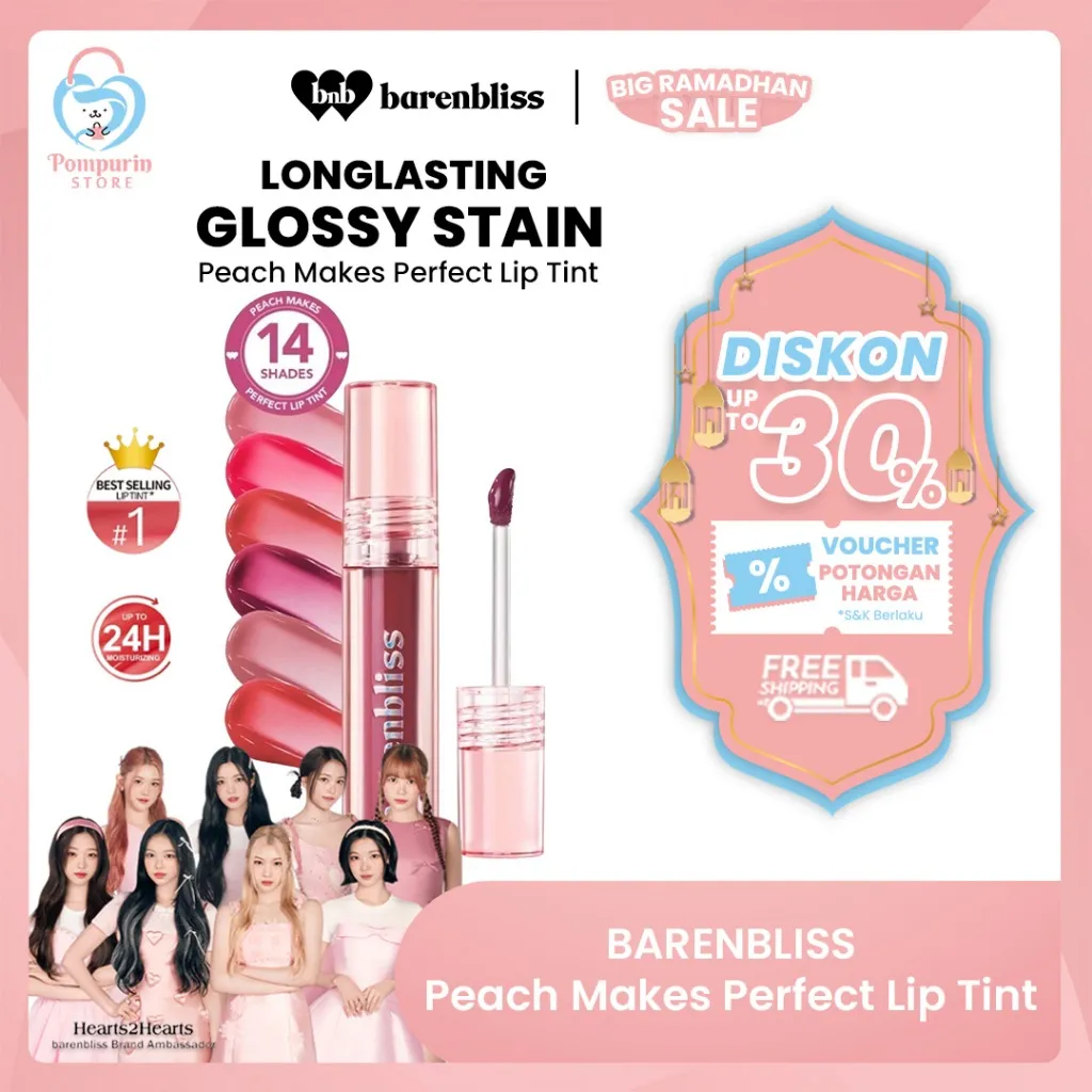 BNB Barenbliss Peach Makes Perfect Lip Tint 3ml - Stain Tahan up to 12 Jam - Melembabkan Bibir