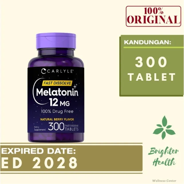 Carlyle Melatonin 12 mg Fast Dissolve 300 Tablet
