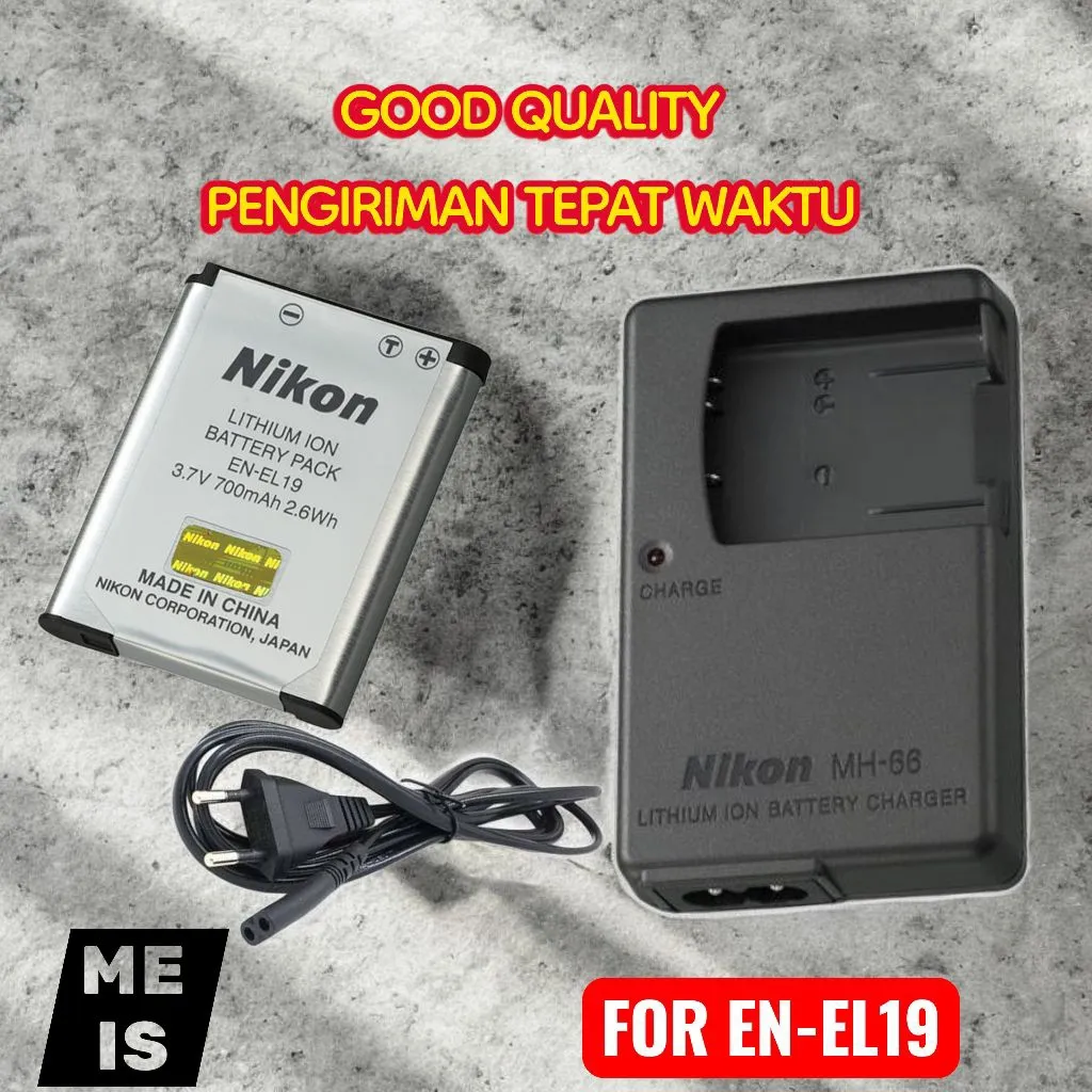 Charger & Baterai Nikon Coolpix S2500 S2600 S2700 S2800 S2900 S3100 S3200 S3300 S3400 S3500 S3600 S3700 - Batre Casan
