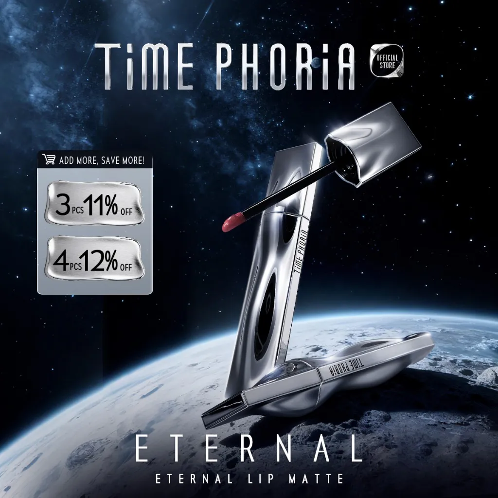 [SPECIAL PRICE] TIME PHORIA - Eternal Lip Matte 4ML Liptint Waterproof Tahan Lama Lip Stain Transferproof Kissproof