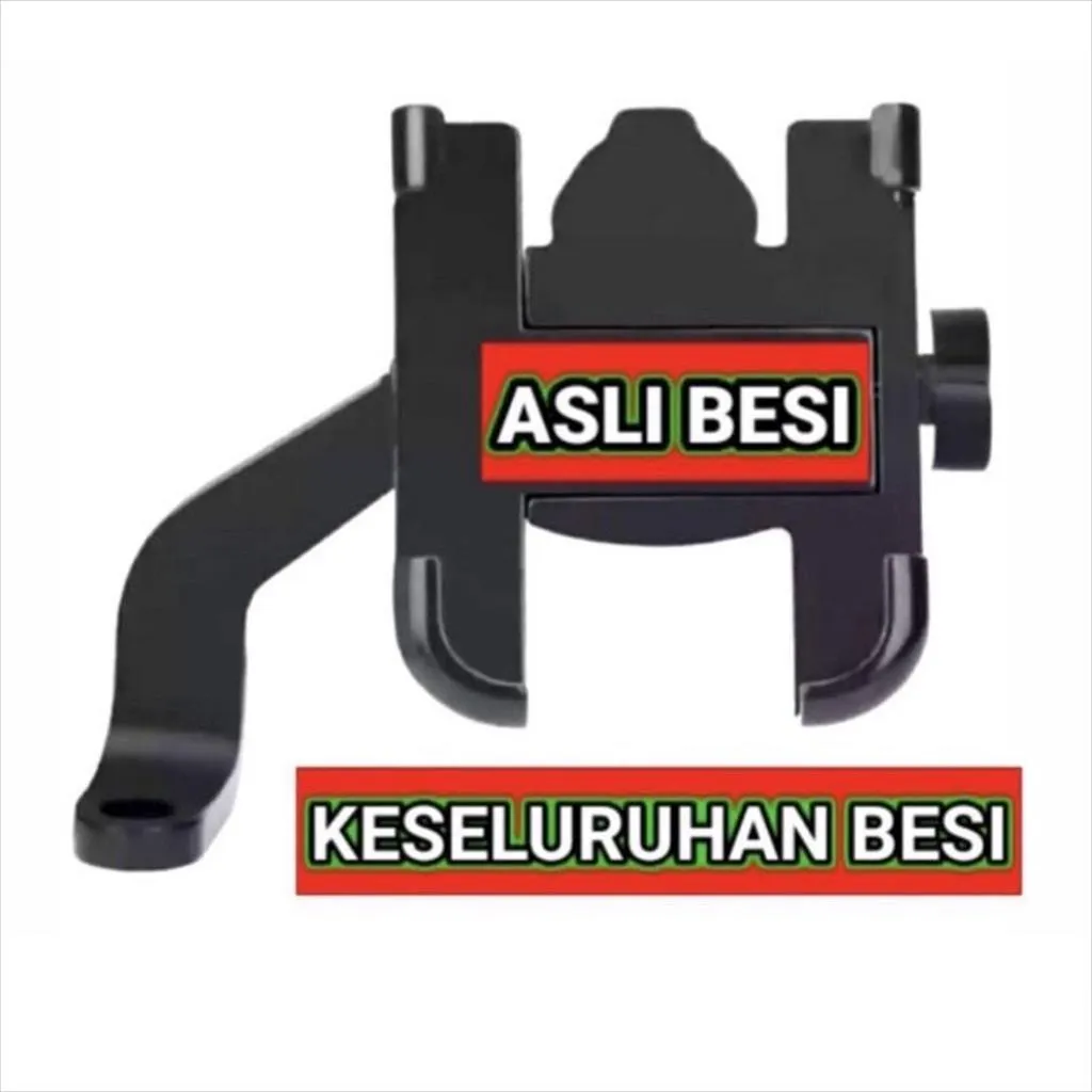 HM20 Holder hp spion FULL BESI penahan ponsel penyangga pencagak pegangan stand handphone di motor original kuat aman anti slip