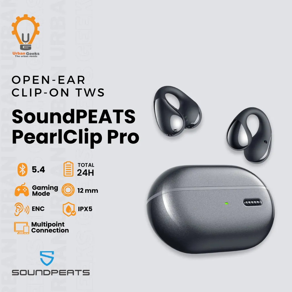 Soundpeats Pearl Clip Pro Earphones Open Ear Air Earphone Noise Cancelling Sport Earbuds
