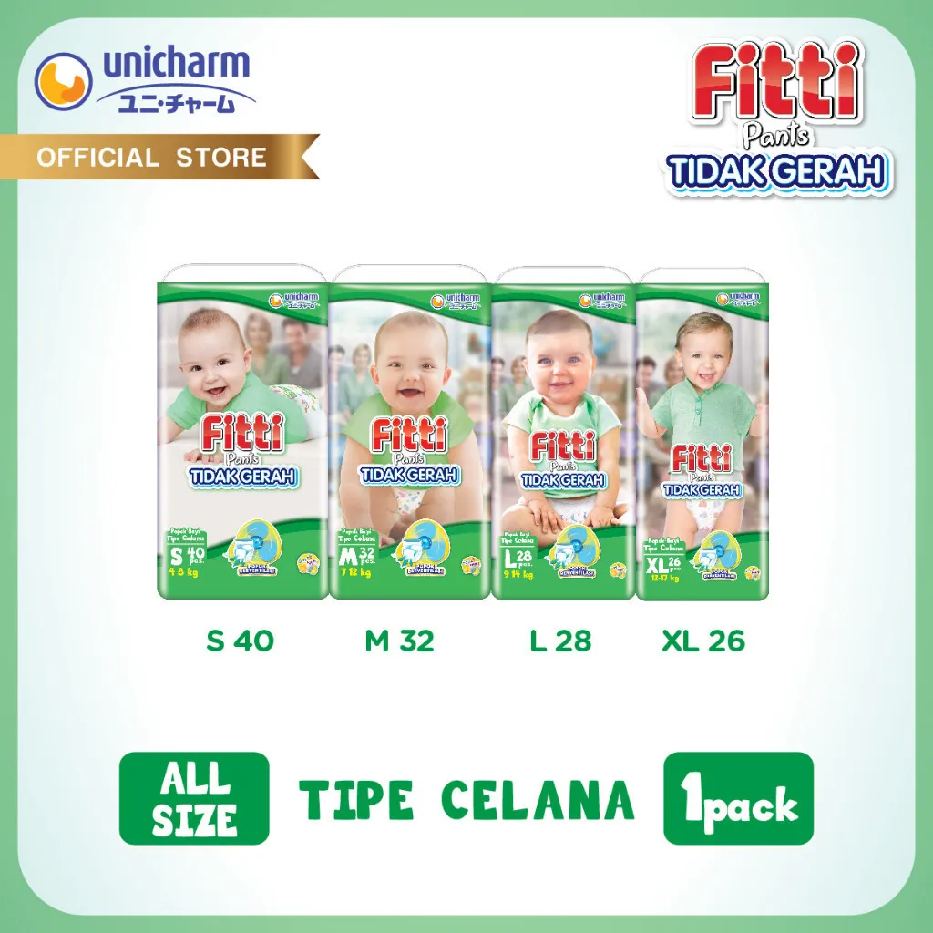 FITTI Pants - Popok Celana - All Size (S-XL) - 1 Pack Super Jumbo