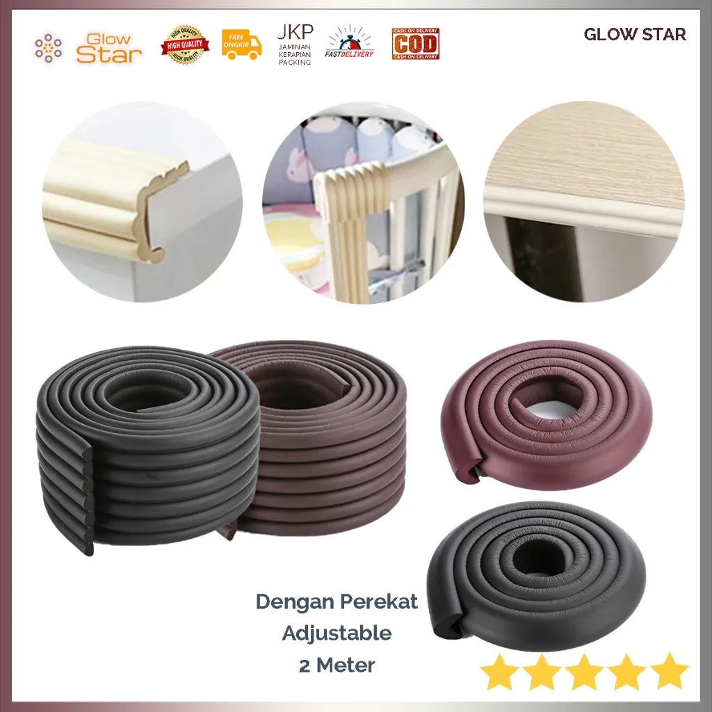 Bumper Pengaman Pinggiran Adjustable Panjang Meja Baby Bayi Safety Table Edge Corner Guard Protector 23mm