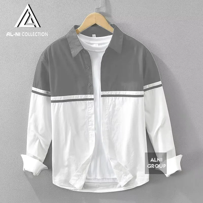 Alni Collection - Baju Kemeja Pria Kekinian DIstro Terlaris Lengan Panjang