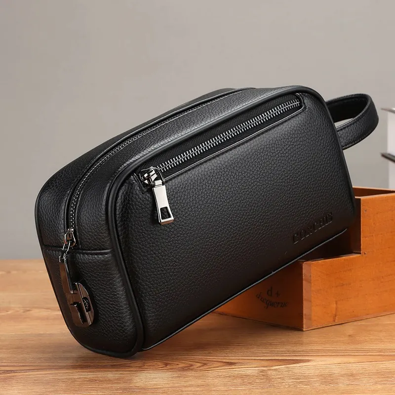 GORCHIS Tas Tangan Clutch Dompet Pria Elegan Import Dompet Tangan Handbag Mewah Cowok Ruang Uang Besar Dompet Clutch Kekinian Viral