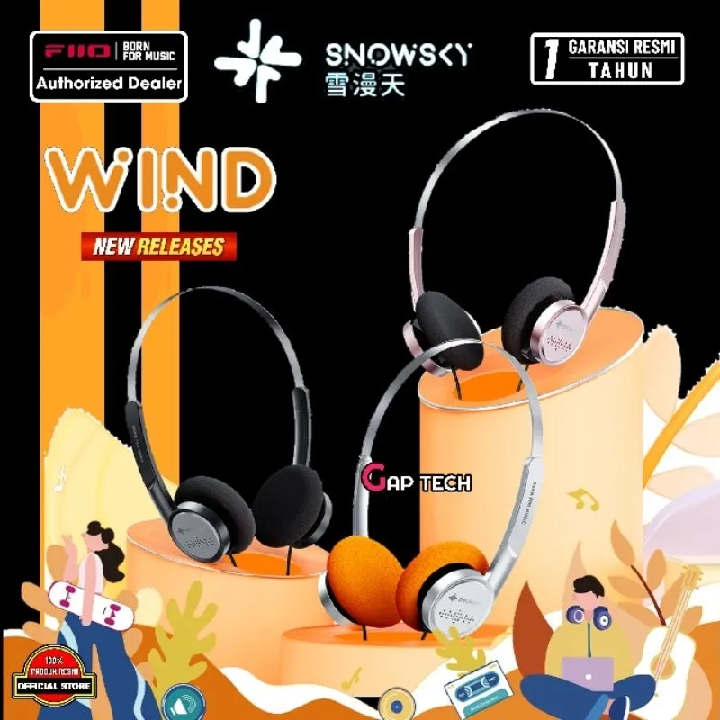 FiiO Snowsky Wind 40mm Dynamic Driver Retro Wired Headphone Original