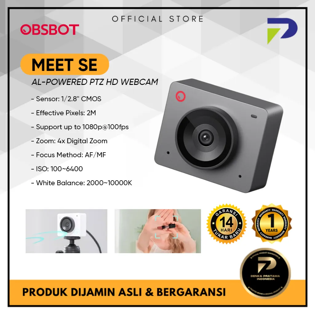 OBSBOT Meet SE - 1080P AI-Powered Webcam Streaming Camera