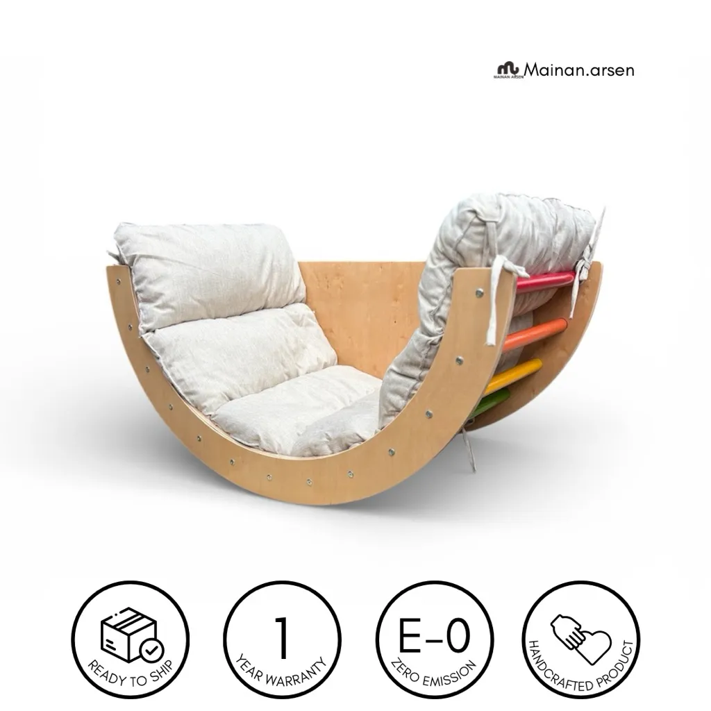 Climbing Arches 8in1 | Baby Gym | Rocking Chair | Toy Storage | Play Fort | Balance Board | Table | Swing