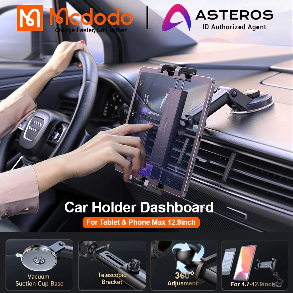 MCDODO Car Holder Tablet Dashboard Kaca Depan Mobil untuk Tab iPad Hp Universal