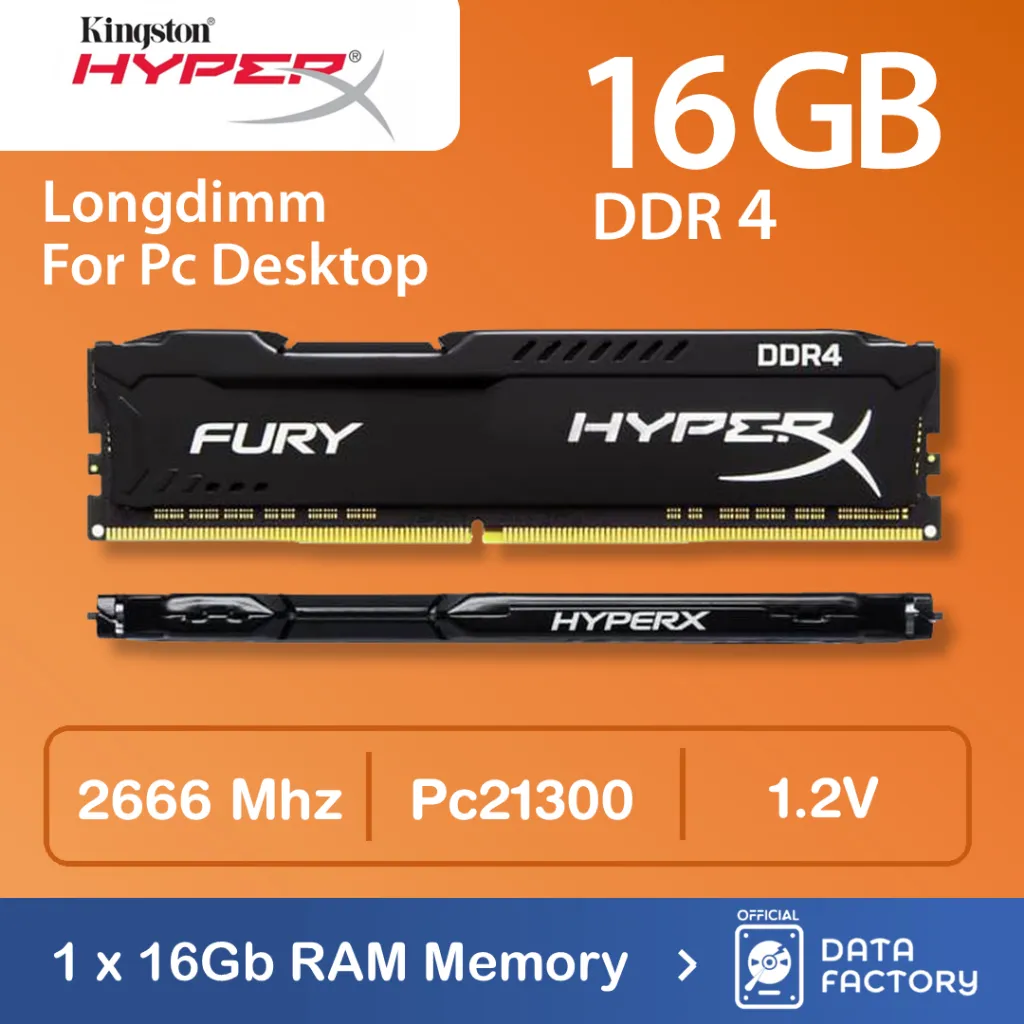 RAM KINGSTON FURY DDR4 16GB PC 21300 / 2666 MHZ - MEMORY HYPERX PC PC21300 / 2666MHZ LONGDIMM 16 GB KOMPUTER DDR 4