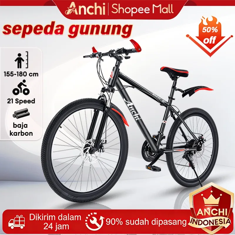 Anchi Ready stock Sepeda gunung 26 inci sepeda gunung murah 2.0 frame alloy sepeda gunung polygon sepeda gunung atlantis Road bike MTB 26 inch/27 inch
