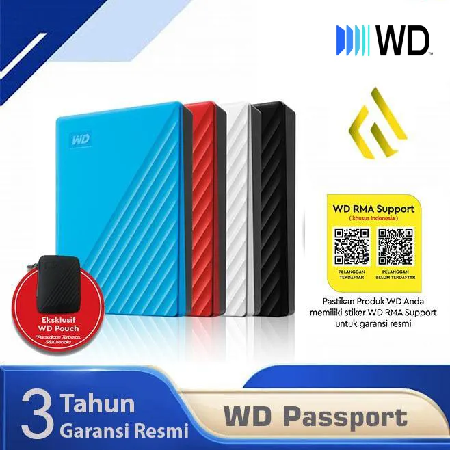 WD My Passport 1TB - HDD Hardisk Eksternal 2.5"