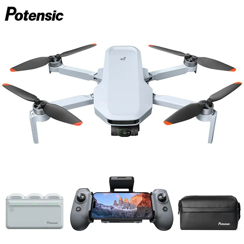 Potensic ATOM 2 Drone  4K HDR Video / 8K Photo / 3-Axis Gimba / 10KM Transmission / AI Track / Vertical Shooting / AI Night Shot / QuickShots