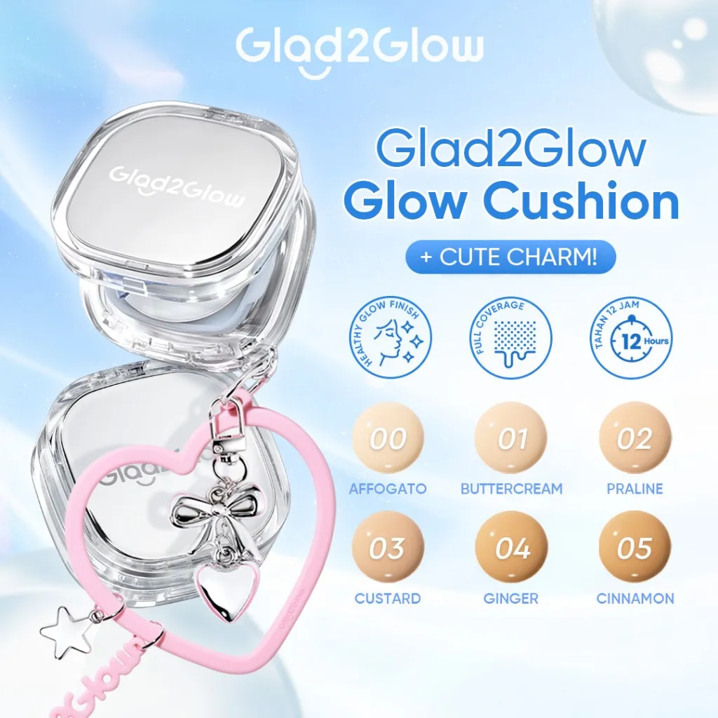 [Ready Stock!]Glad2Glow Perfect Cover Glow Cushion Bedak Padat Make Up Bedak G2G BB Cream CC Cream Kosmetik Refill Cushion Makeup Matte Finish Cussion Cusen Cusion mencegah kekusaman dan kulit kering sepanjang hari G2G