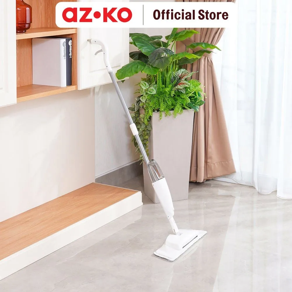 AZKO Proclean Alat Pel Spray Dengan Sweeper Manual - Putih Water Spray Mop Floor Pelan Semprot Alat Kebersihan Pel Pembersih Lantai Serbaguna Cleaning Tool