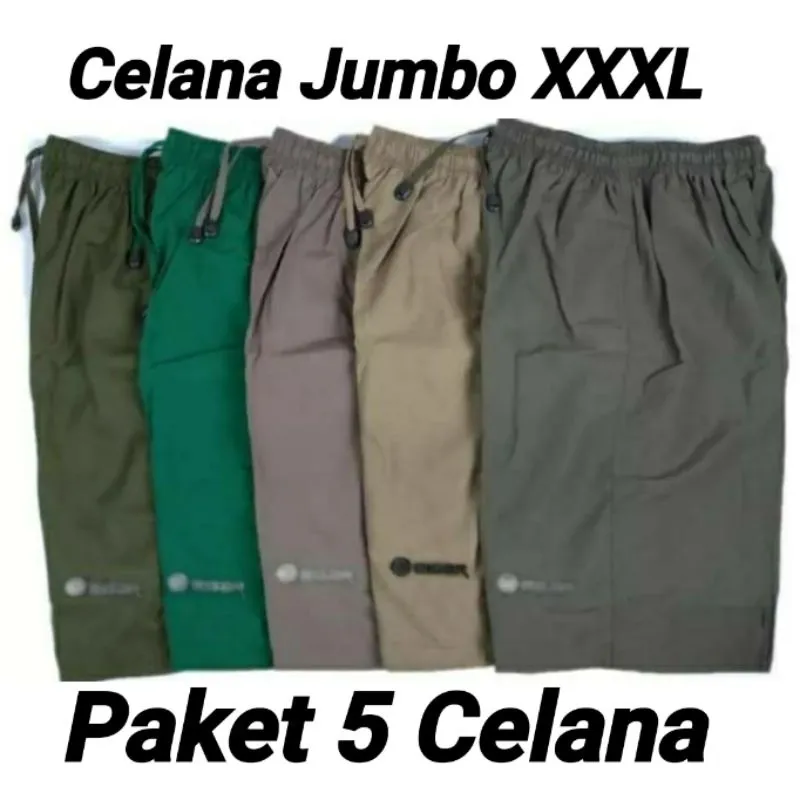 Paket 5 Pcs Celana Pendek Jumbo Pria XXXL