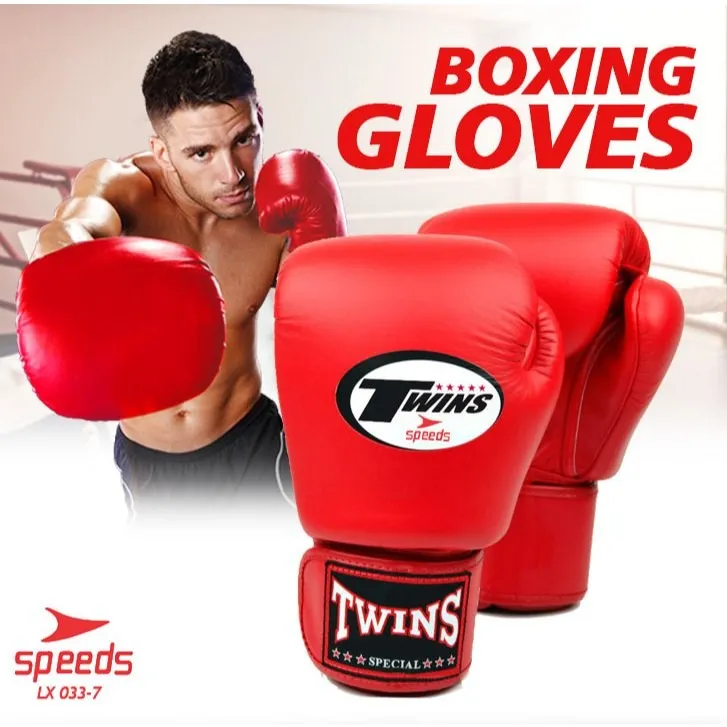SPEEDS Boxing Gloves Sarung Tinju Twins MMA Muay Thai / Boxing Gloves Sports Punch Training Import 033-7