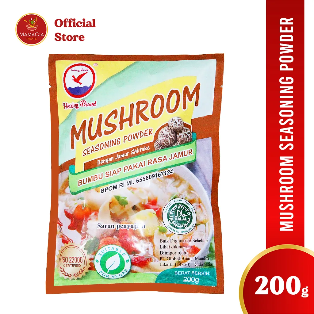 Herring Brand Kaldu Jamur Mushroom Seasoning Powder 200 gr