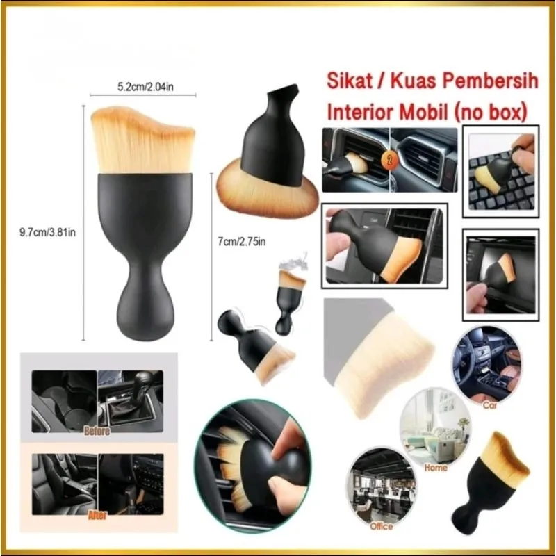 Sikat Pembersih Interior Mobil Kuas Nilon Gagang Alat Pembersih Debu Interior Mobil Brush Mini Nylon