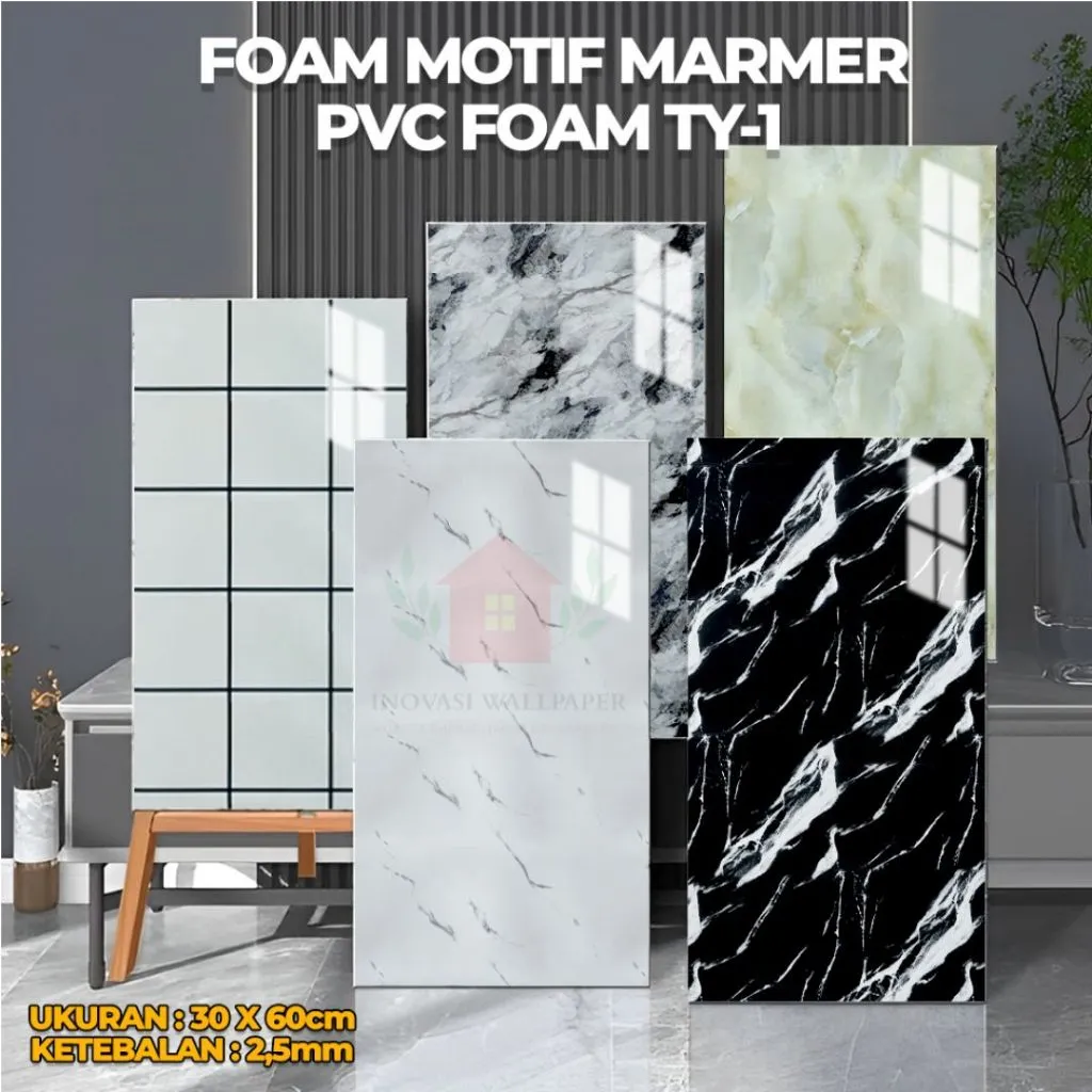 Paket 10 Lembar Wallpaper Dinding Vinyl Marble Premium Pet Tebal 2,5 Mm Aesthetic Marble Granit Stiker Kamar Tidur Ruang Tamu Kamar Mandi Dapur Wallpaper Anti Air Dan Minyak Motif Marmer Wallpaper Dinding 3D Keramik Anak Dekorasi