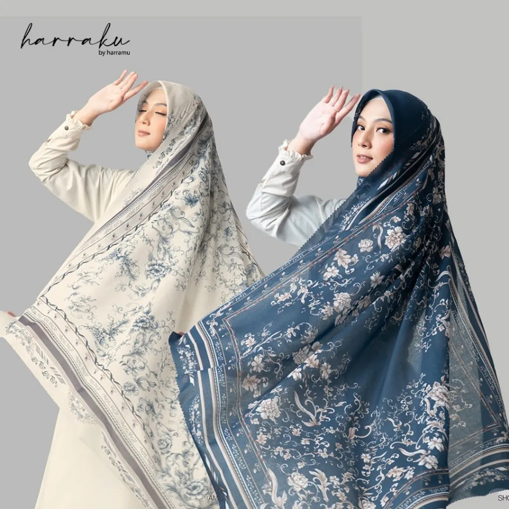 HARRAKU Hijab Voal Printing Segiempat Motif Adelina