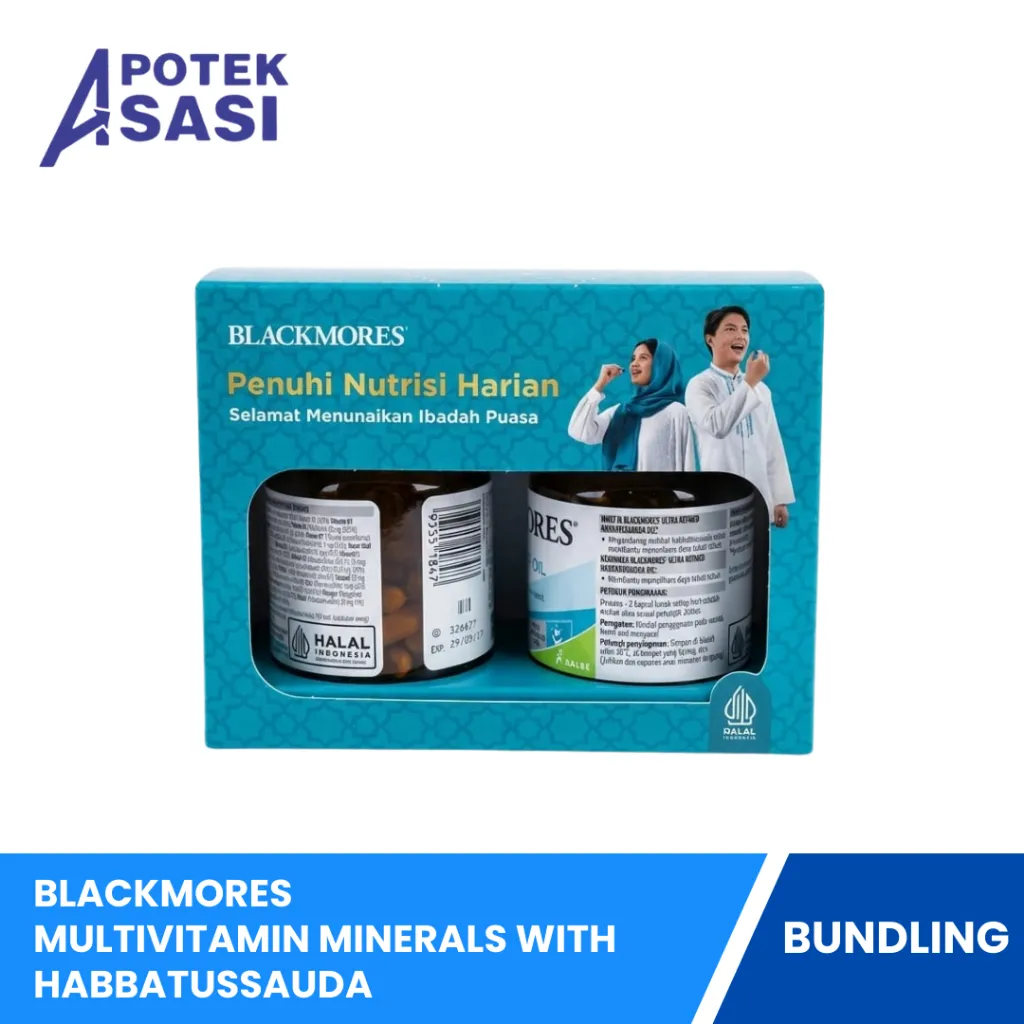 Bundling Paket Ramadhan Buy 1 Get 1 | Blackmores Multivitamins + Minerals isi 30 Tablet bonus Blackmores Ultra Refined Habbatussauda Oil Isi 30 Tablet