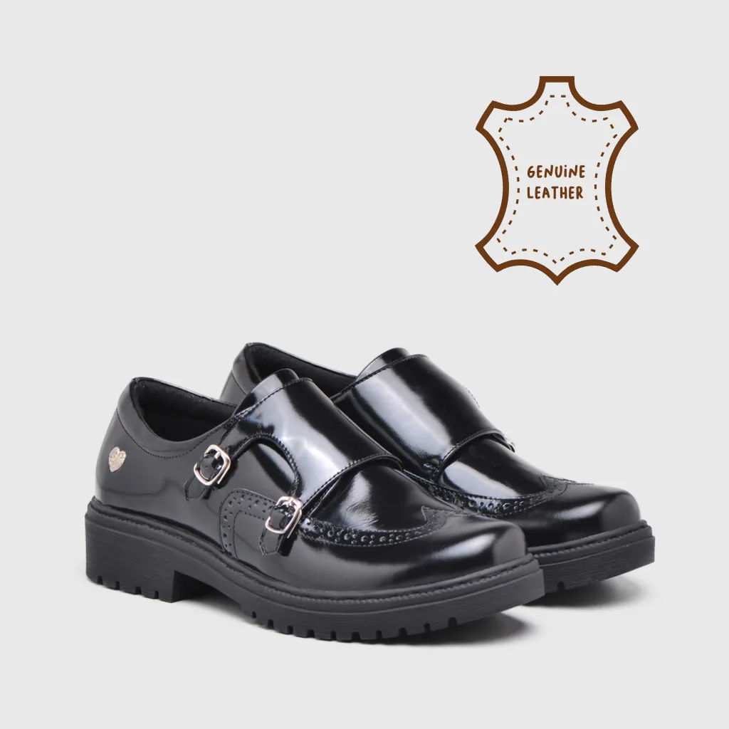 Adorableprojects - Rynetta Oxford Genuine Leather Black - Sepatu Kulit Wanita