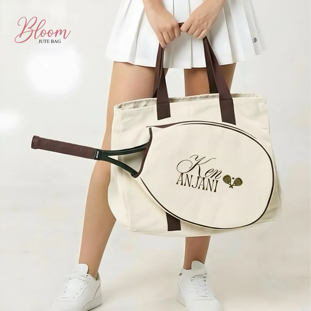Tas Padel & Tennis Custom Nama | Tas Raket Thermal – Tote Bag, Cover Racket Lepas Pasang