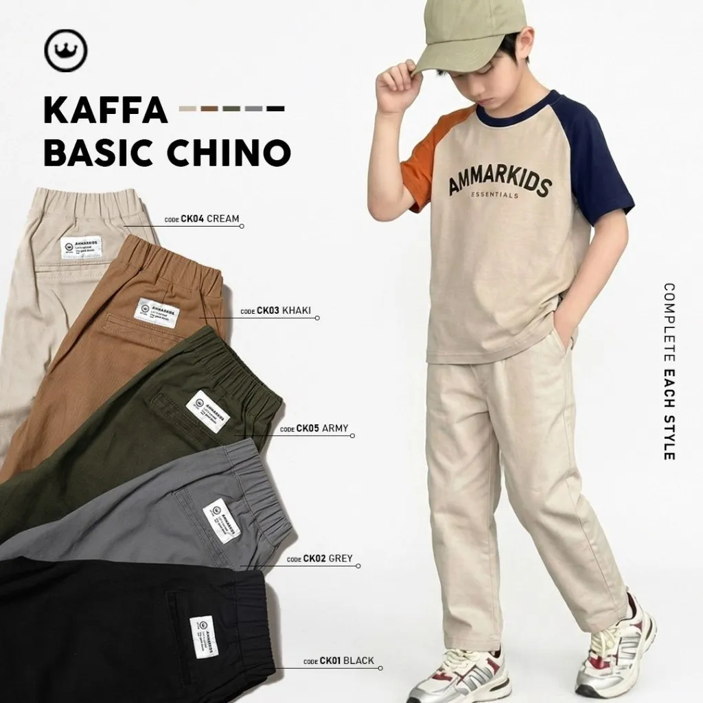 Ammarkids - Celana Chino Panjang Anak Laki-laki 3 -12 Tahun 5 pilihan warna