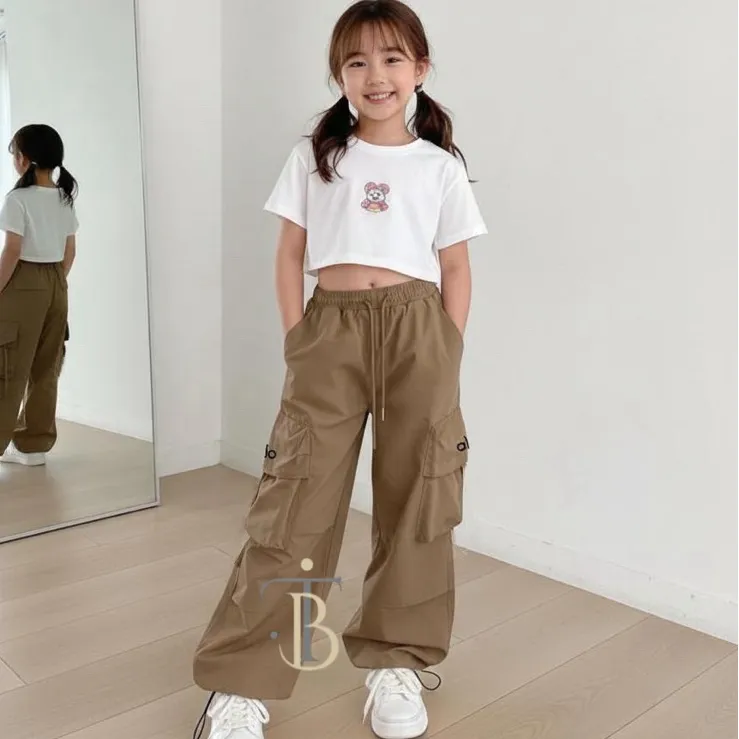 Ola Kids Celana Cargo Anak Perempuan 6-12 Tahun