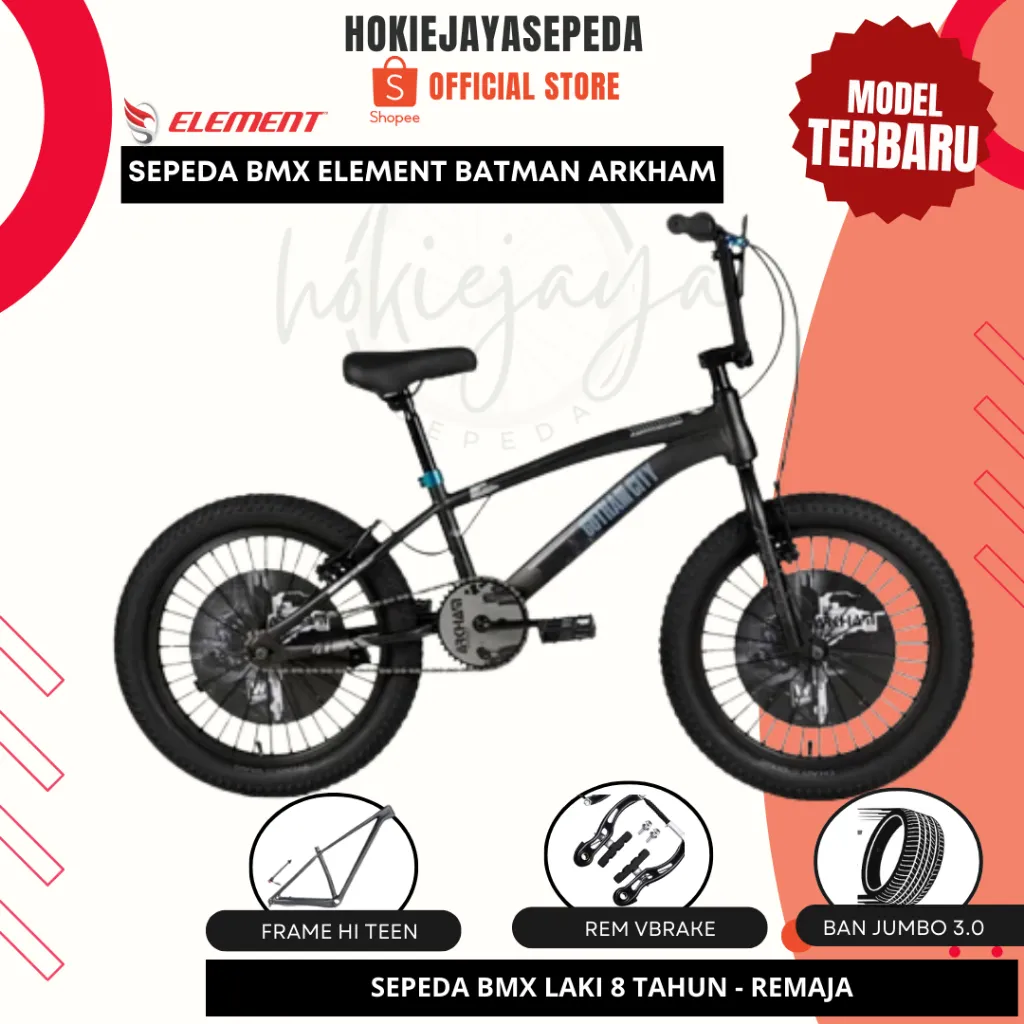 Sepeda BMX Remaja ELEMENT COYOTE - VELION - MORTEIN I Rem DISCBRAKE - V BRAKE I Ban Jumbo dan standar I I 9 - 15 Tahun