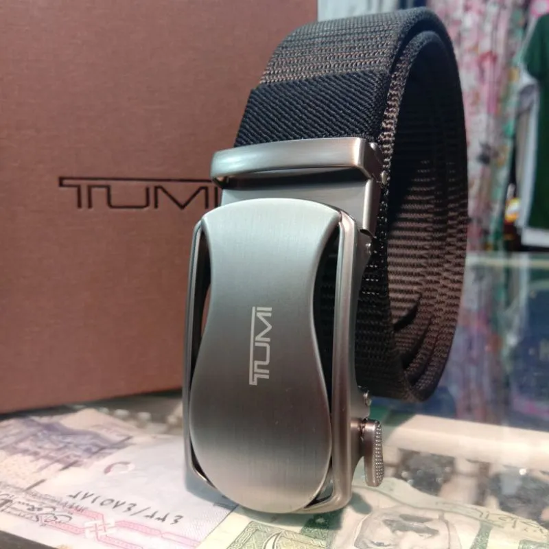 Ikat Pinggang Pria Gesper Model Rel Sabuk Nylon Canvas