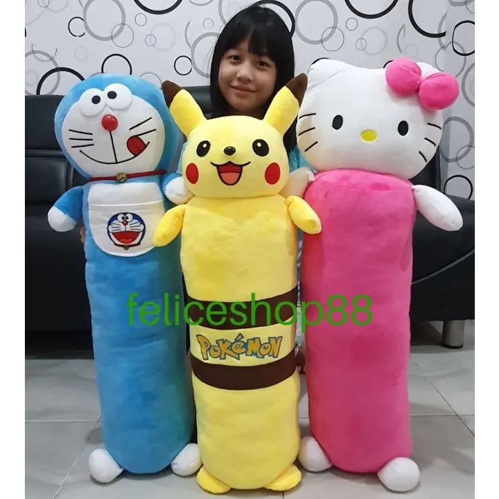 Boneka bantal guling anak pokemon hello kitty doraemon pororo loopy