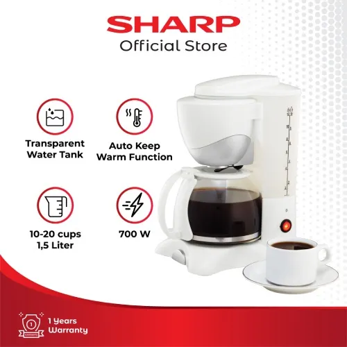 Sharp Coffee Maker - HM-80L 1.5 Liter (White)