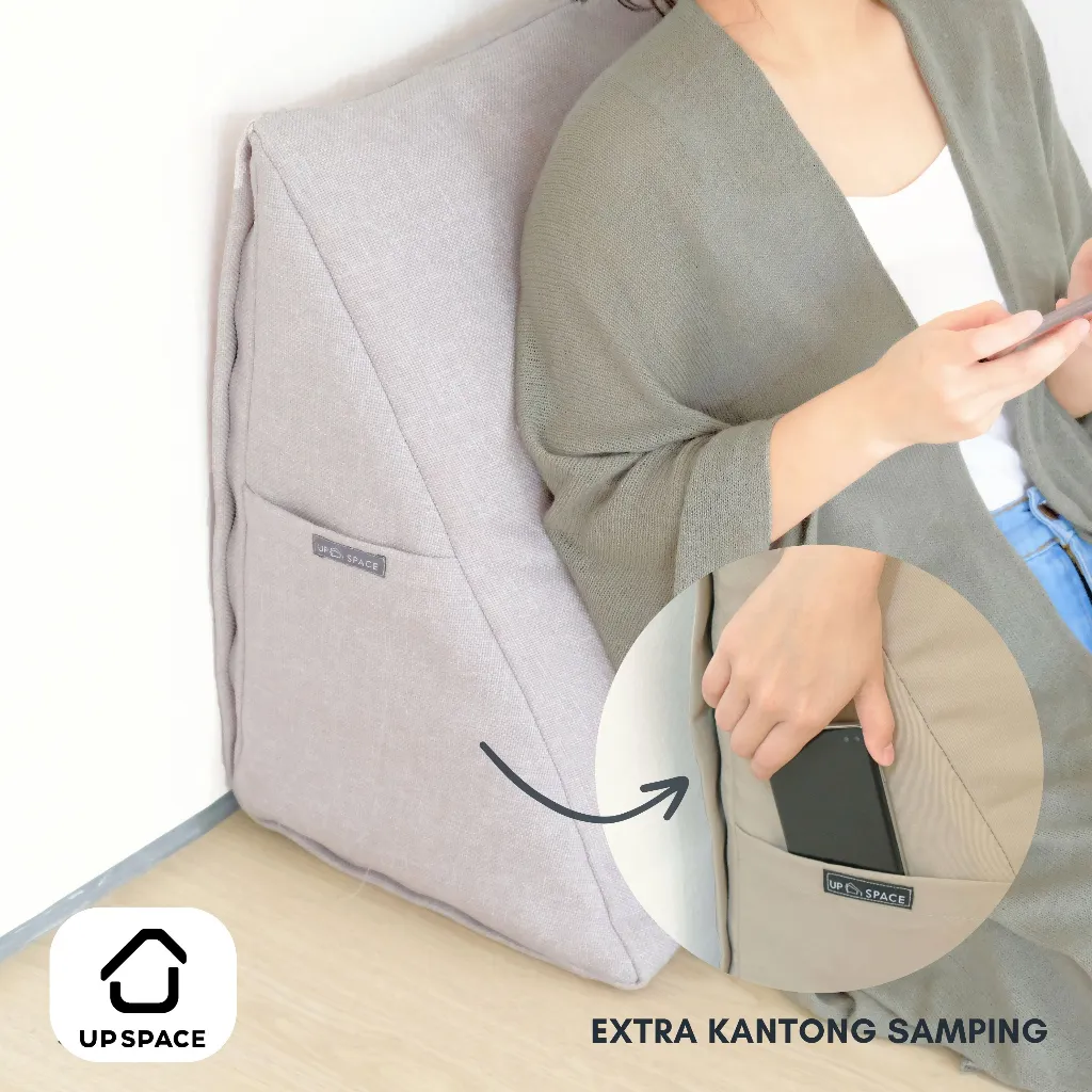 UP SPACE Anna Wedge Pillow / Bantal Sandaran / Sofa Backrest / Bantal Punggung / Bedrest Pillow