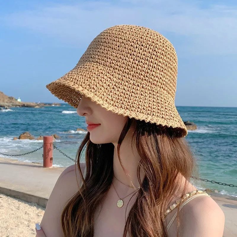 Caliloops Topi Bucket Hat Rajut Baifern Wanita Korean Style Hatfield