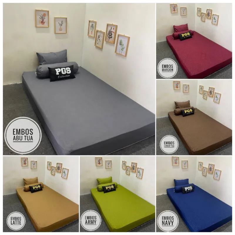 Sprei Polos 180 160 120 Sprei Polos Embos Adem Halus Tidak Luntur