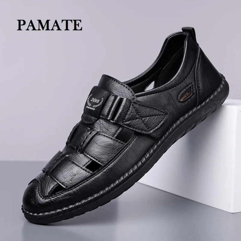 PAMATE Sepatu Casual Pria Slip On Anti Slip Nyaman & Praktis Kerja,Kulit Tahan Lama