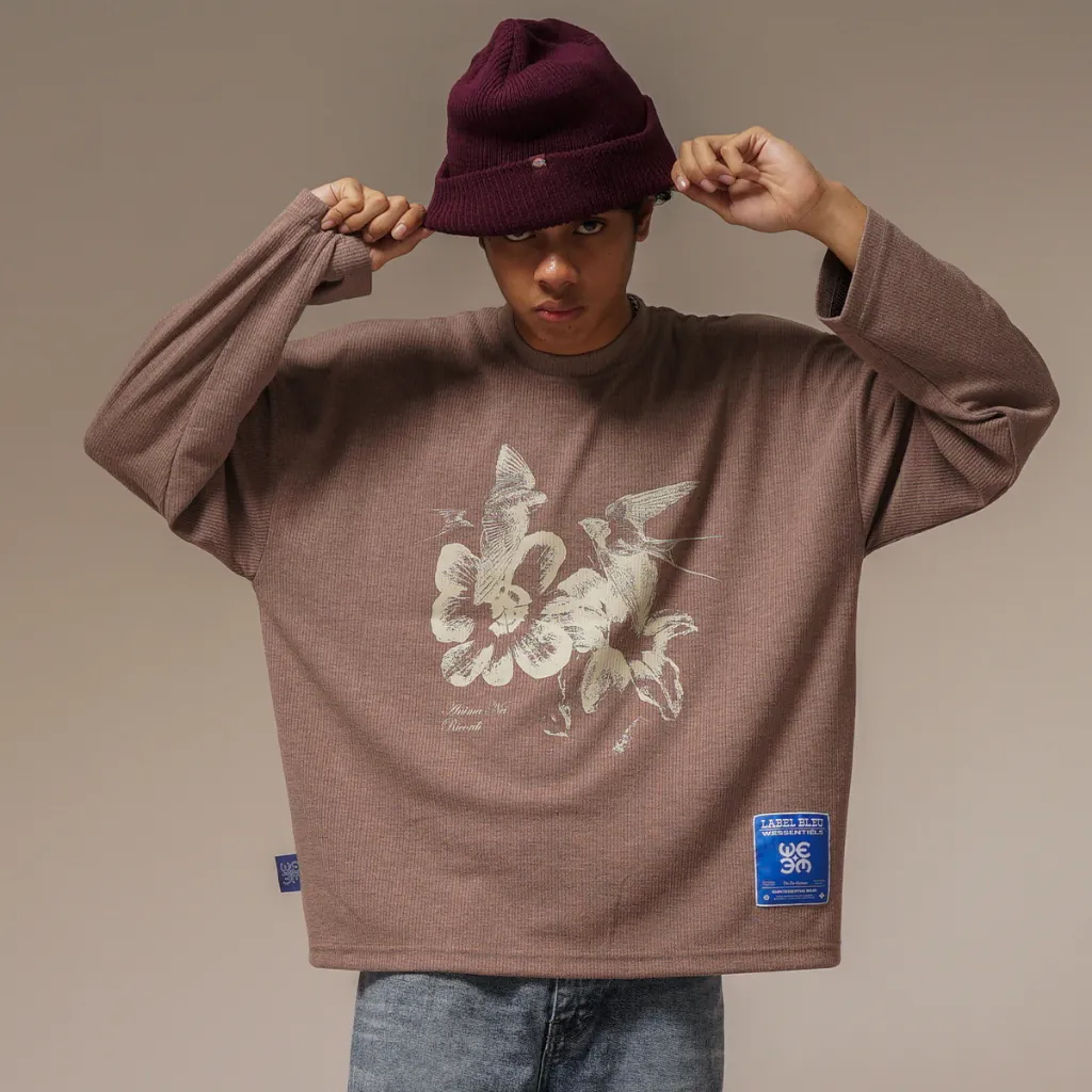 W.Essentiels Label Bleu Madness Hirondelle Oversize Sweater Khaki