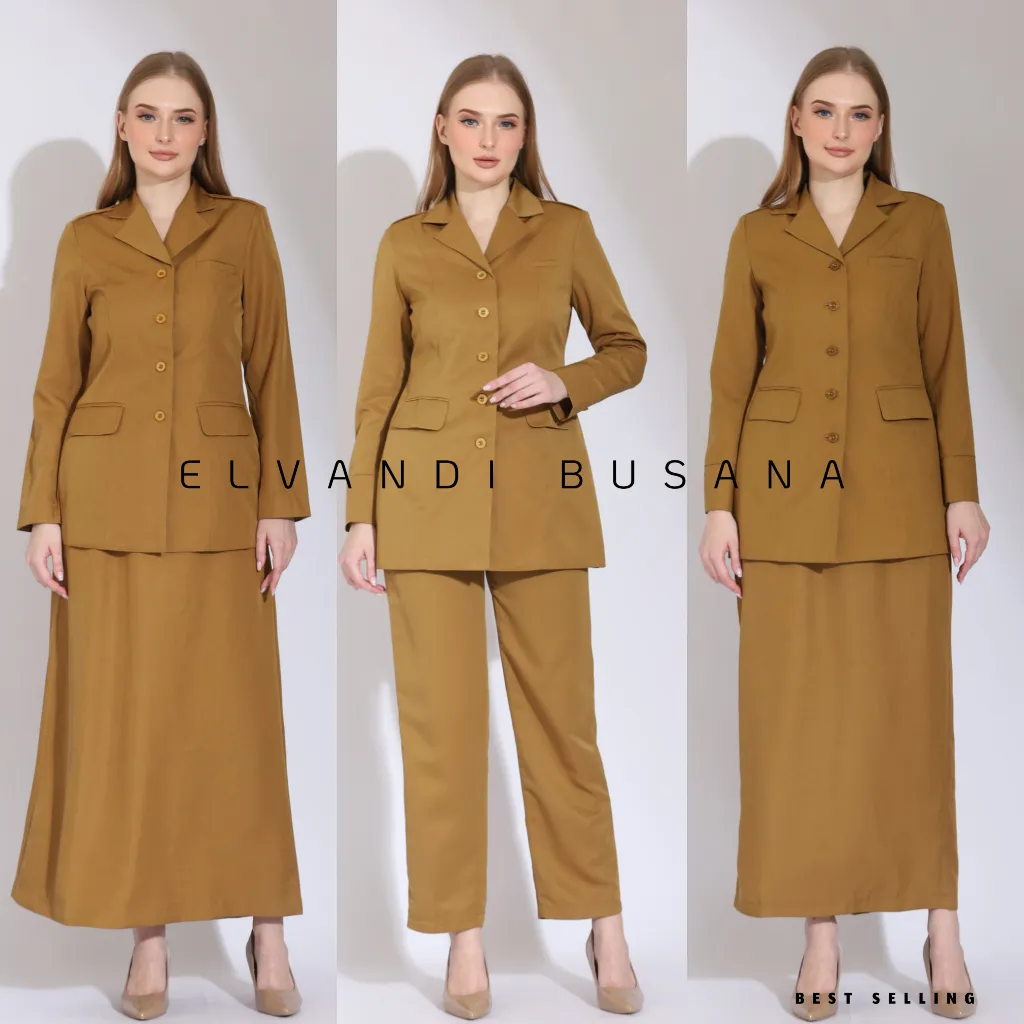 Blazer Wanita Baju Kerja Kantor Seragam Dinas PDH PNS Pemda Guru ASN Wanita kode 7009 Pemda Tua