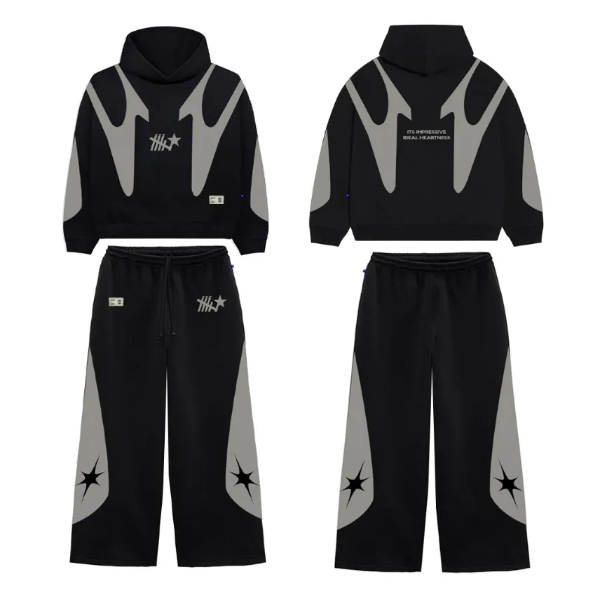 HEARTNESS Hoodie Boxy Y2K Oneset Dark Fleece 280-320gsm Original