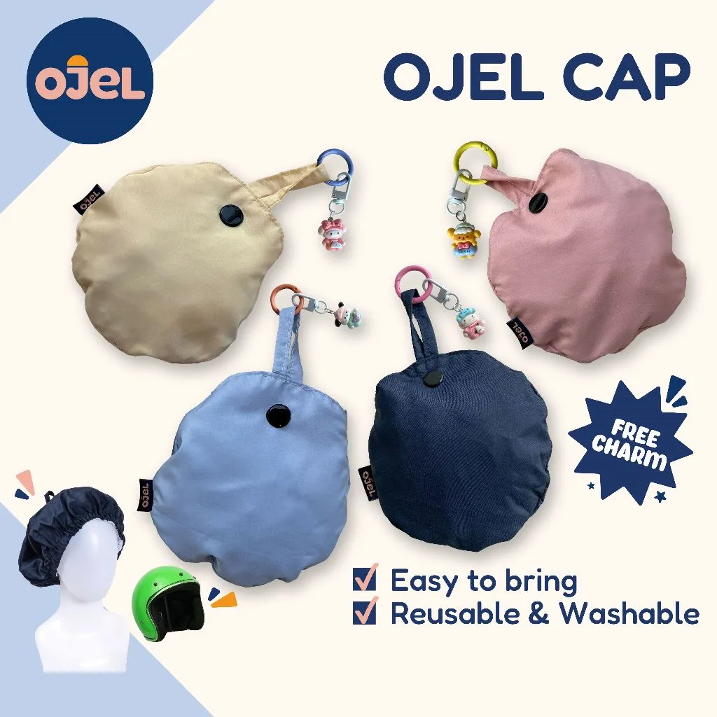 Ojel Cap Penutup Kepala Helm Motor Ojol Ojek Pelindung Rambut Tudung Hair Cap