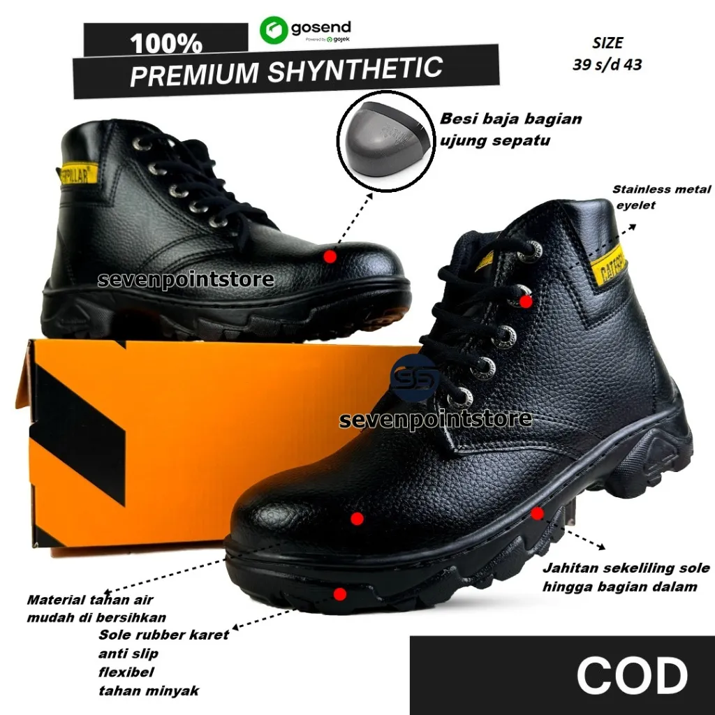 Sepatu Kerja Safety Sedang - Sepatu Safety Boots - Sepatu Kerja Safety