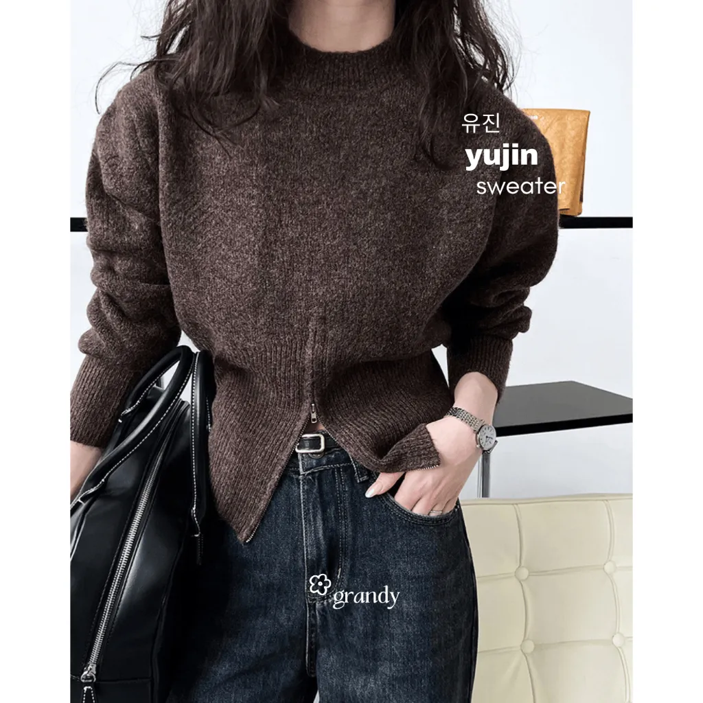 (ready) GRANDY - Yujin Sweater / Atasan Luaran Knit Rajut Wanita
