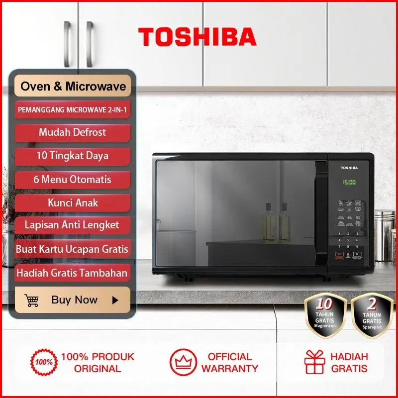 Toshiba 23L Electric Oven & Microwave 2-in-1 with Grill MM-EG24P(BM)