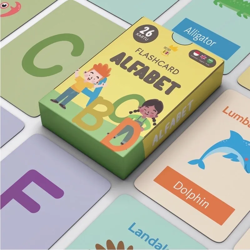 LYSASHOP - MAINAN EDUKASI FLASH CARD 3 BAHASA FLASHCARD BELAJAR ANAK BAYI BALITA PAUD TK SD LAKI PEREMPUAN POSTER KARTU PINTAR RING