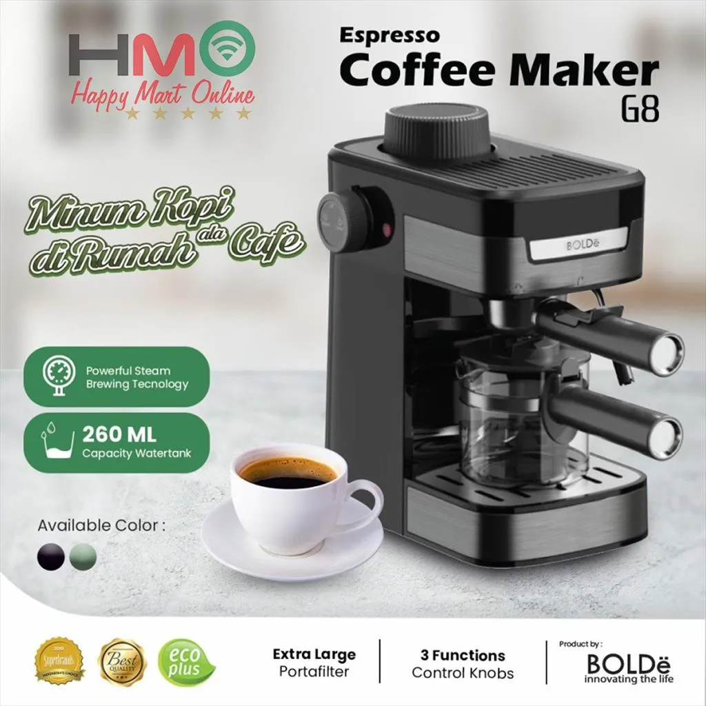 BOLDe Expresso Coffee Maker G8 Espresso Coffee Machine Mesin kopi Espresso