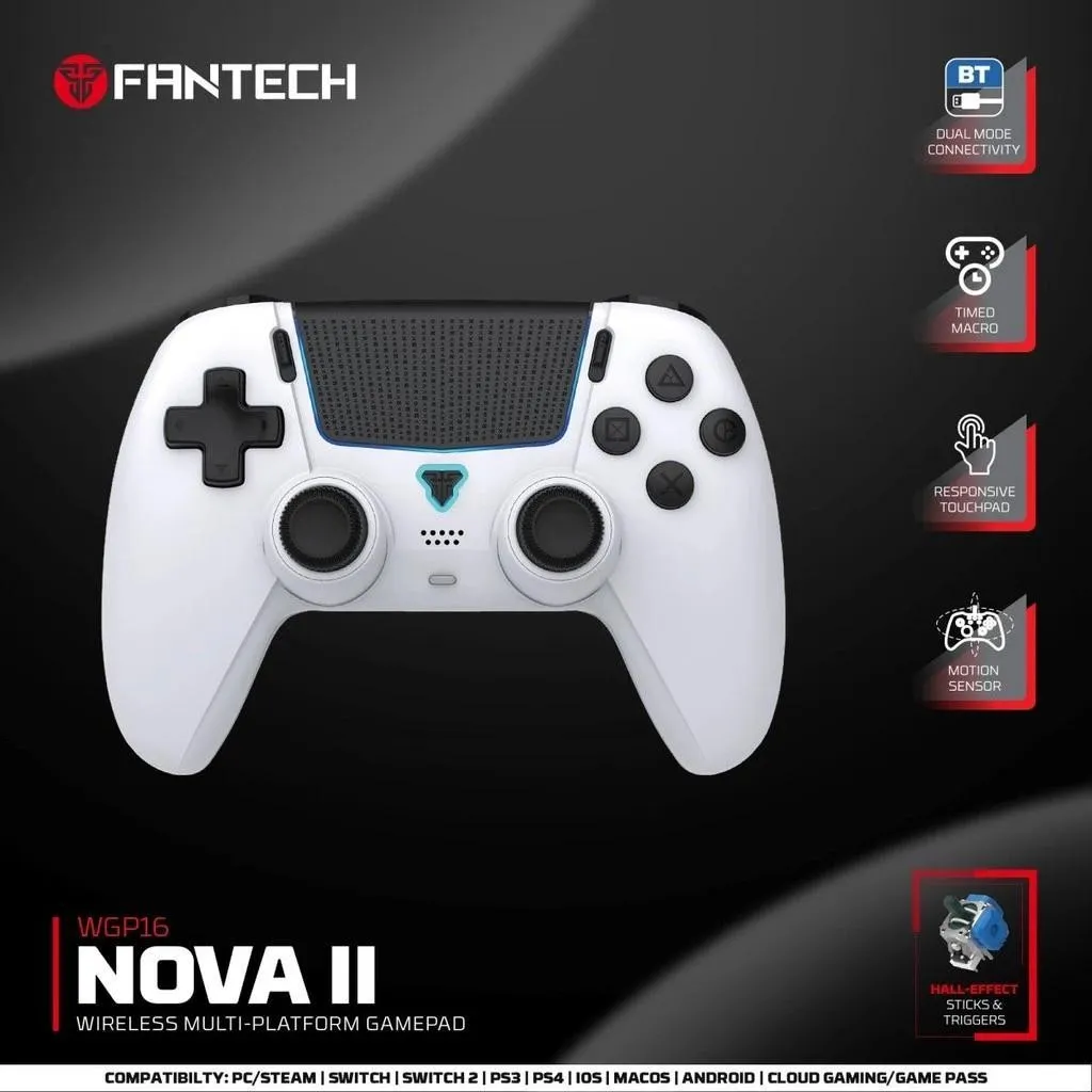 FANTECH MULTI PLATFORM WIRELESS GAMING CONTROLLER GAMEPAD NOVA WGP16 || GAMEPAD CHARGING DOCK ACGP05 FOR WGP16 / PS5 CONTROLLER / PS5 EDGE CONTROLLER