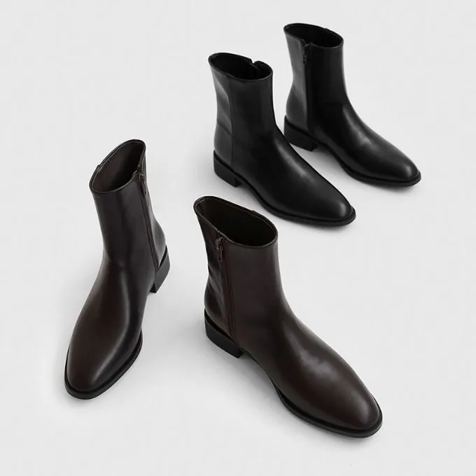 SAPPUN Faybel Round Ankle Boots (3.5cm) - Boots Wanita